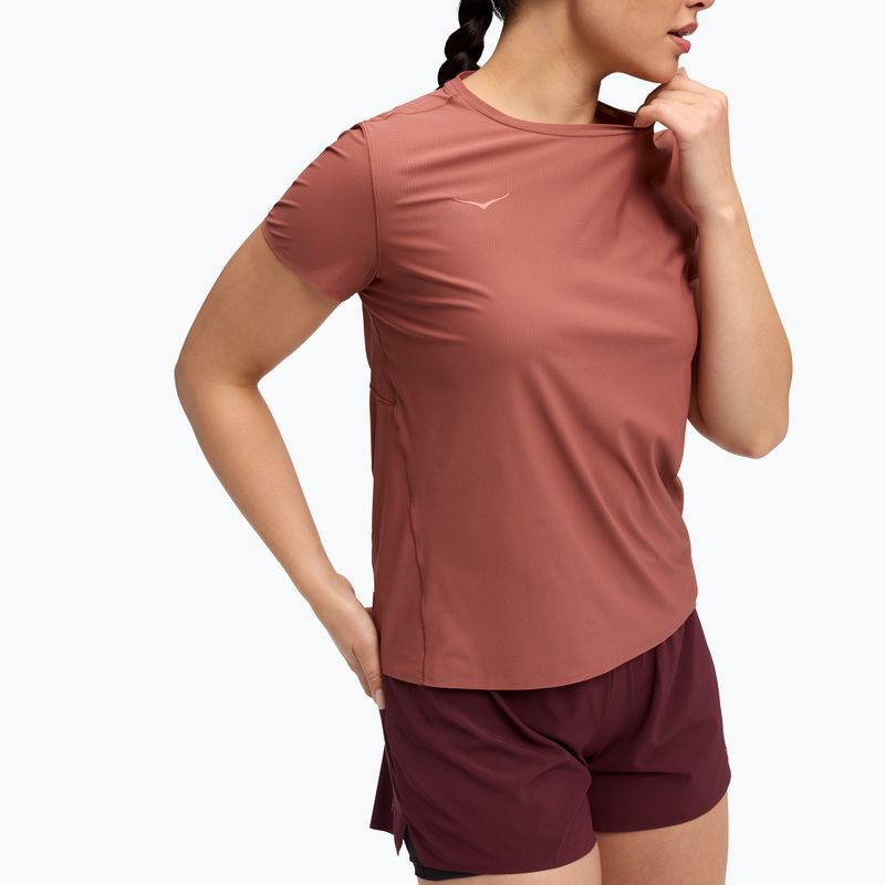 Дамска тениска за бягане HOKA Airolite 2.0 rouge 4