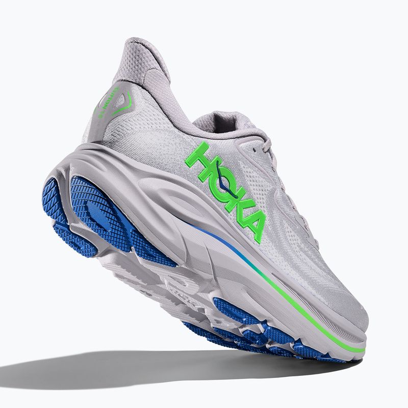 Мъжки обувки за бягане HOKA Clifton 10 ash grey/neon green 5