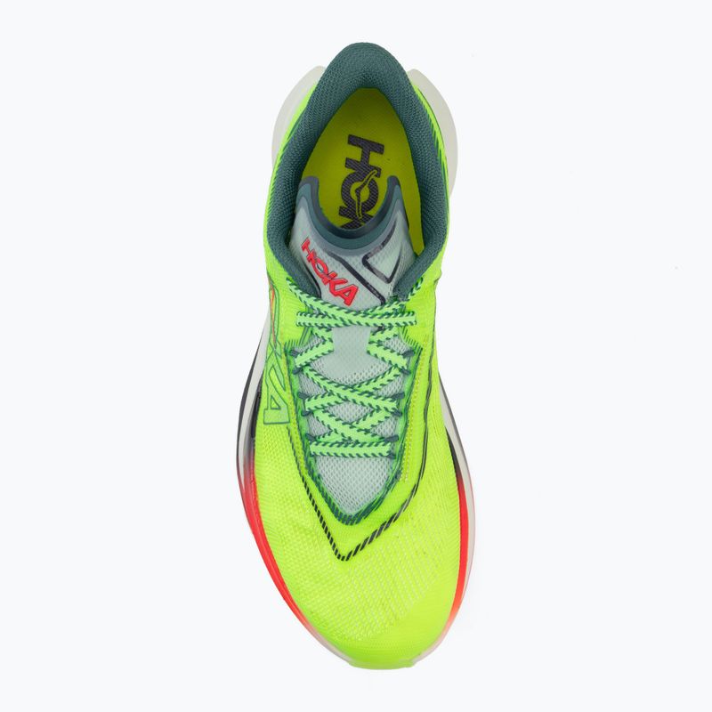 Детски обувки за бягане HOKA Cielo X1 3.0 neon yuzu/thyme 5