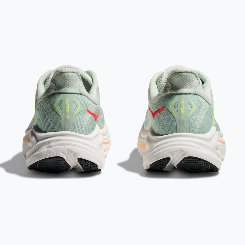 Дамски обувки за бягане HOKA Clifton 10 sea glass/neon flame 6