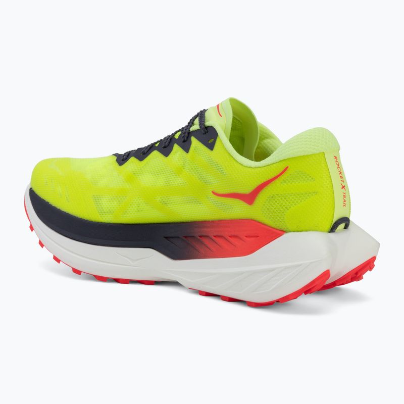 Мъжки обувки за бягане HOKA Rocket X Trail neon yuzu/neon flame 3