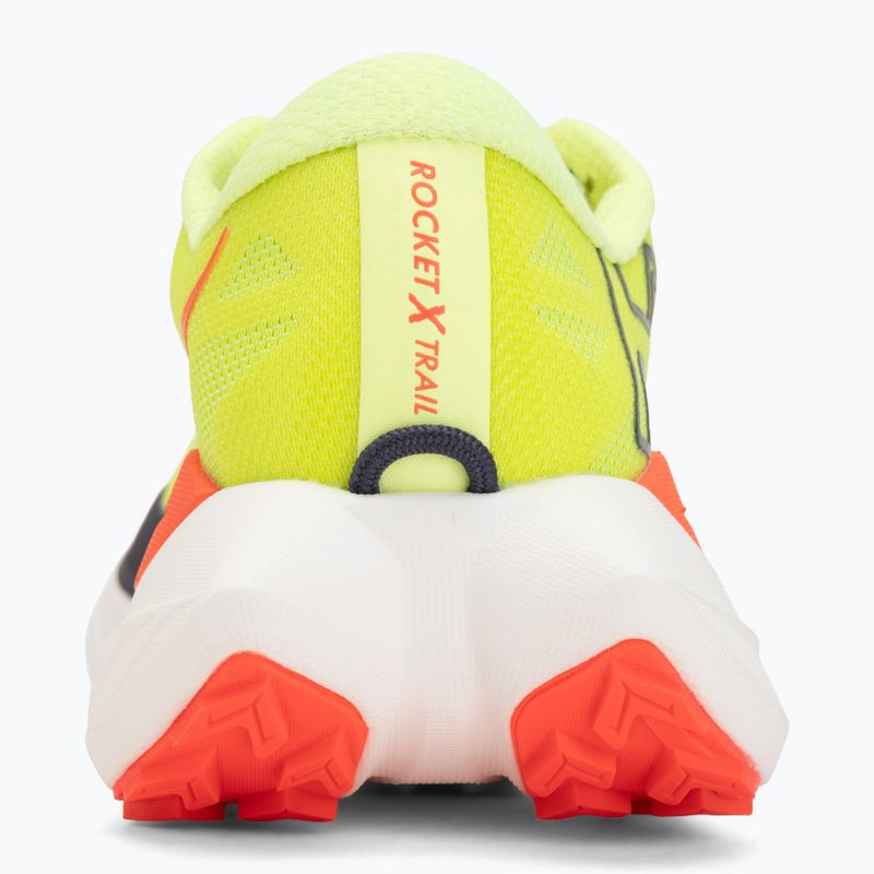 Дамски обувки за бягане HOKA Rocket X Trail neon yuzu/neon flame 6