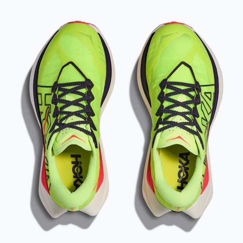 Дамски обувки за бягане HOKA Rocket X Trail neon yuzu/neon flame 7