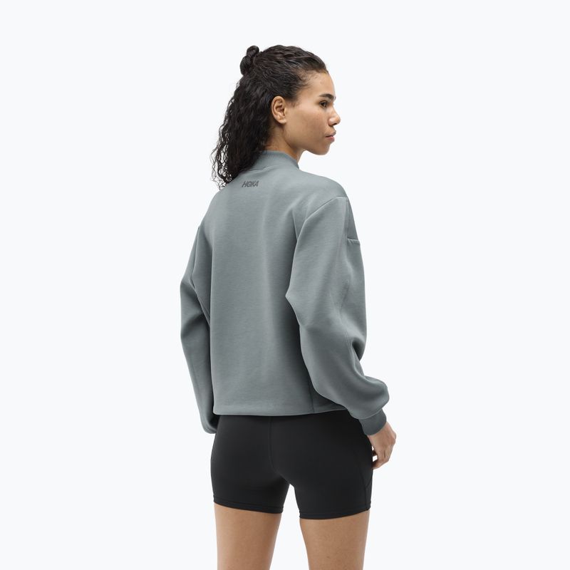 Дамски суитшърт за бягане HOKA Kaitoro Knit Crew slate blue 3