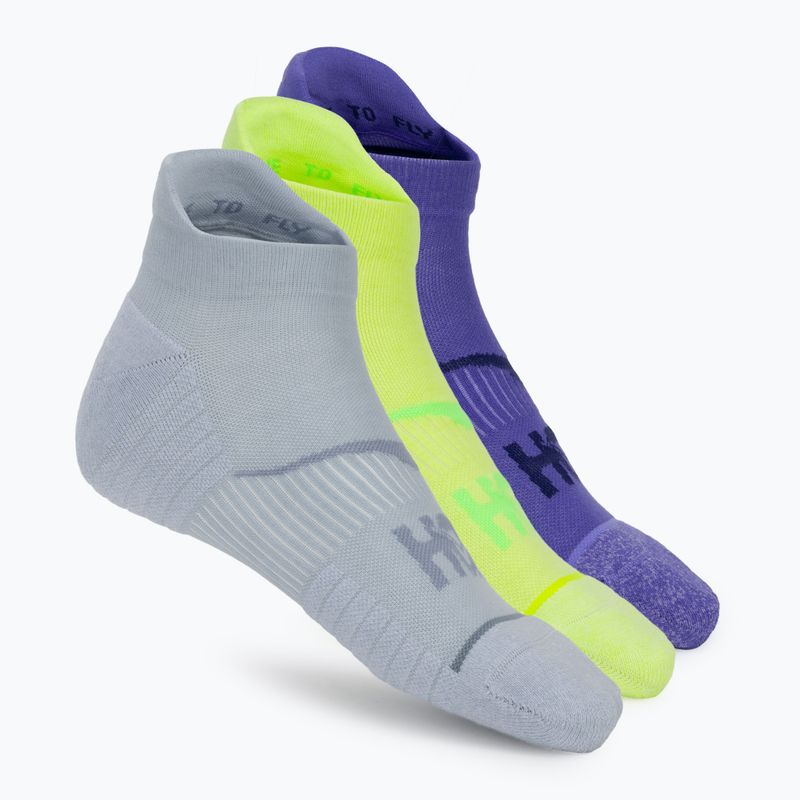 Чорапи HOKA No-Show Run Sock 3 чифта celstl blue/minrl blue/neon yuzu 8