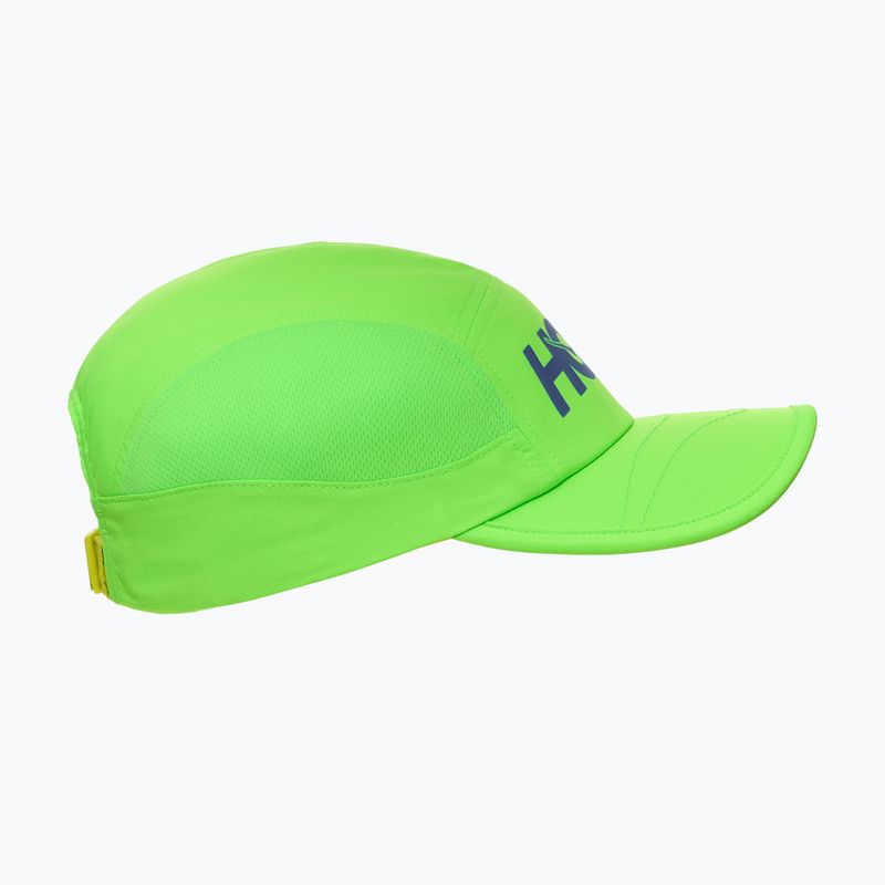 Шапка с козирка HOKA Run neon green 2