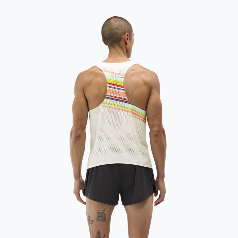 Мъжка тениска за бягане HOKA Race Day Singlet alabaster flare 3