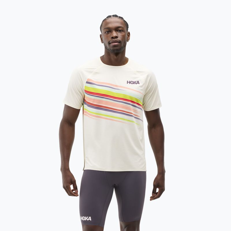 Мъжка тениска за бягане HOKA Race Day alabaster flare