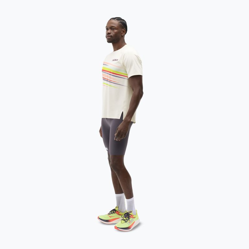 Мъжка тениска за бягане HOKA Race Day alabaster flare 2