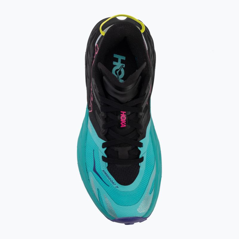 Дамски обувки за бягане HOKA Speedgoat 7 black/electric aqua 5