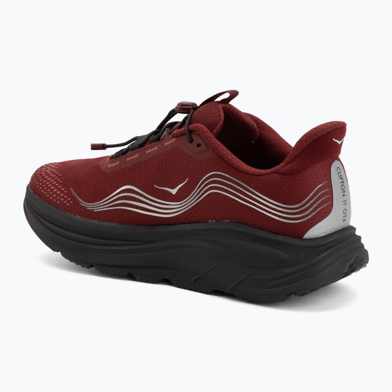 Мъжки обувки за бягане HOKA Clifton 11 GTX varsity burgundy/carbon black 3