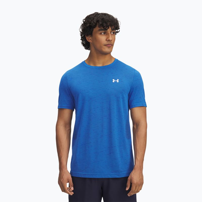 Мъжка тениска за тренировка Under Armour Vanish Seamless blue atlantis/white