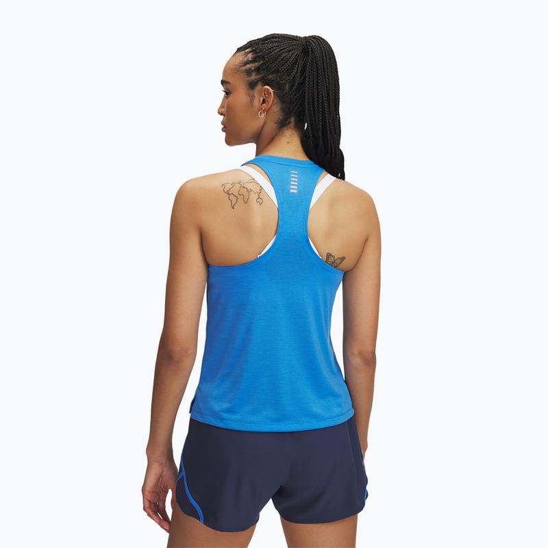 Дамска тениска за бягане Under Armour Launch Singlet blue atlantis/reflective 2