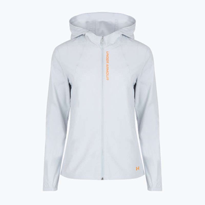 Дамско яке за бягане Under Armour Outrun The Storm halo grey/squad orange