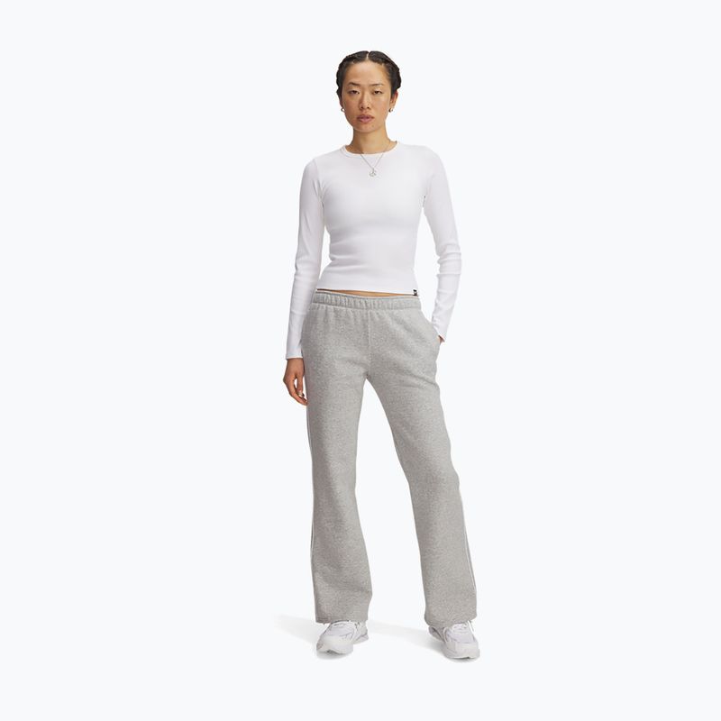 Дамски панталони Under Armour Rival Fleece Piped mod grey light heather white 2