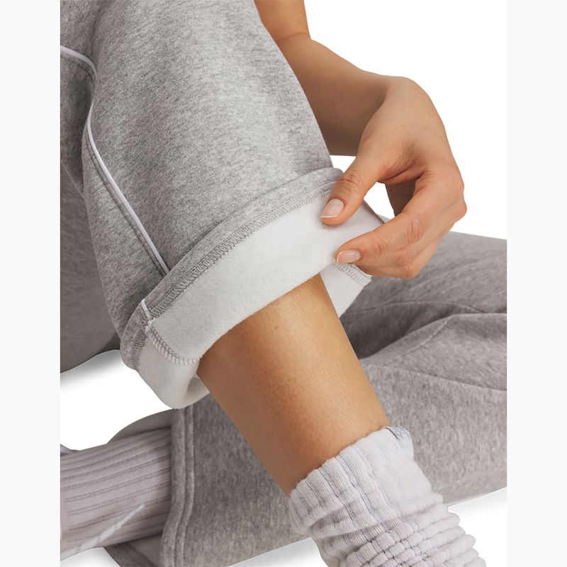 Дамски панталони Under Armour Rival Fleece Piped mod grey light heather white 4