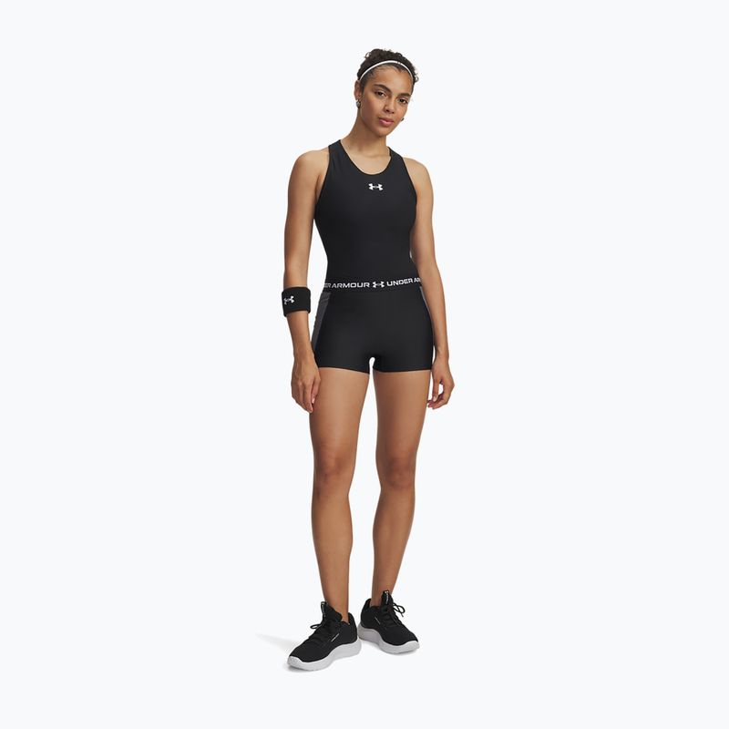 Дамски шорти за тренировка Under Armour HeatGear Rib Shorty black/castlerock/white 2