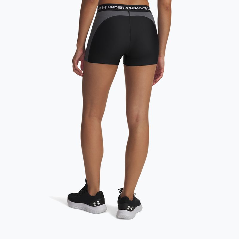 Дамски шорти за тренировка Under Armour HeatGear Rib Shorty black/castlerock/white 3