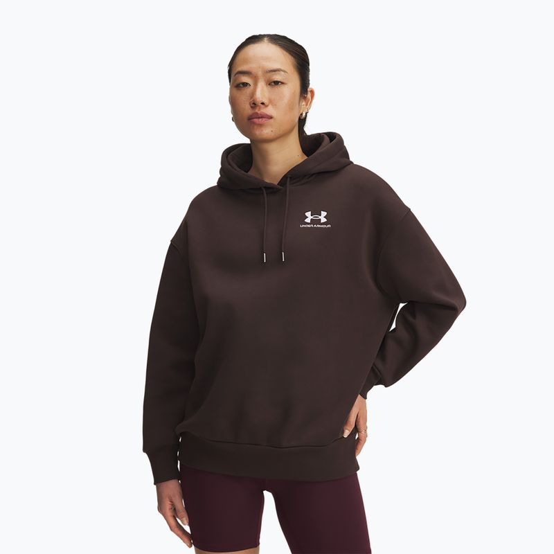 Дамски суичър Under Armour Icon Fleece Hoodie kona brown/white