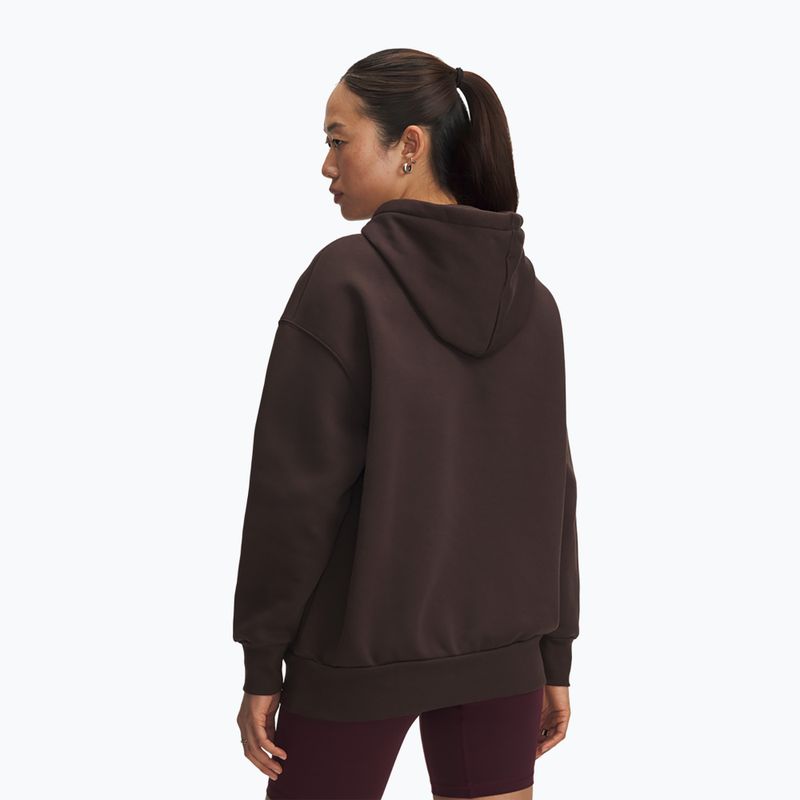Дамски суичър Under Armour Icon Fleece Hoodie kona brown/white 2
