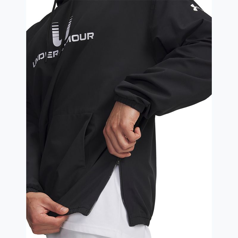 Мъжки суичър Under Armour Unstoppable Woven Hoodie black/white 3