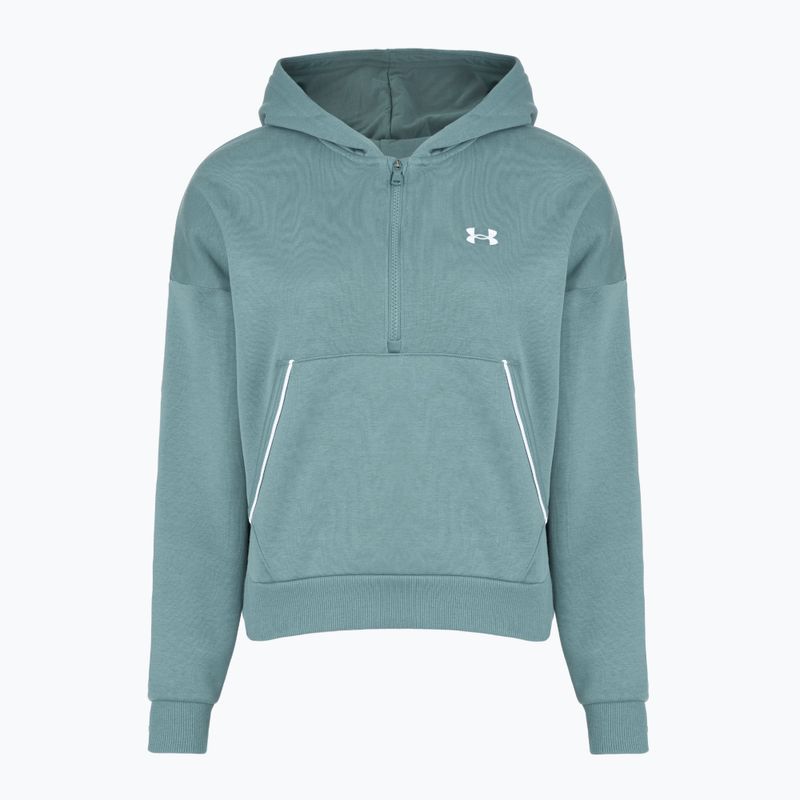 Дамски суитшърт Under Armour Rival Fleece Piped HZ Hoodie jasper blue/white 3
