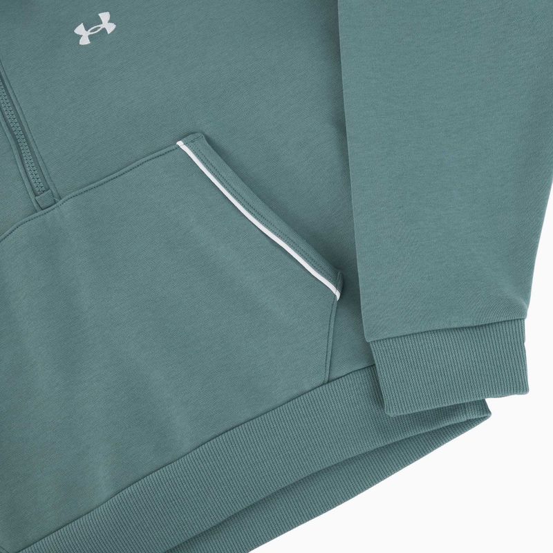 Дамски суитшърт Under Armour Rival Fleece Piped HZ Hoodie jasper blue/white 5