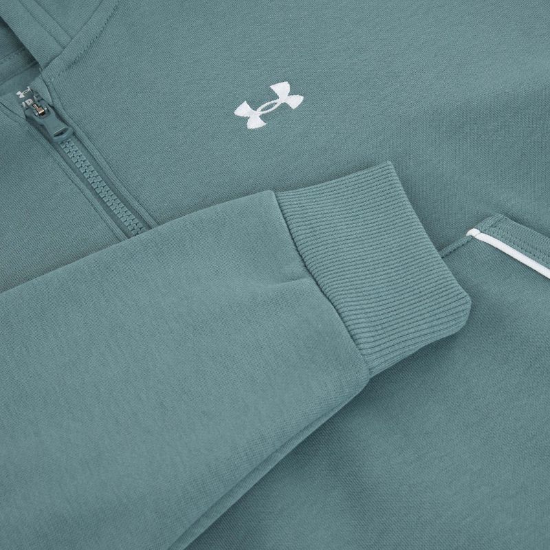 Дамски суитшърт Under Armour Rival Fleece Piped HZ Hoodie jasper blue/white 6