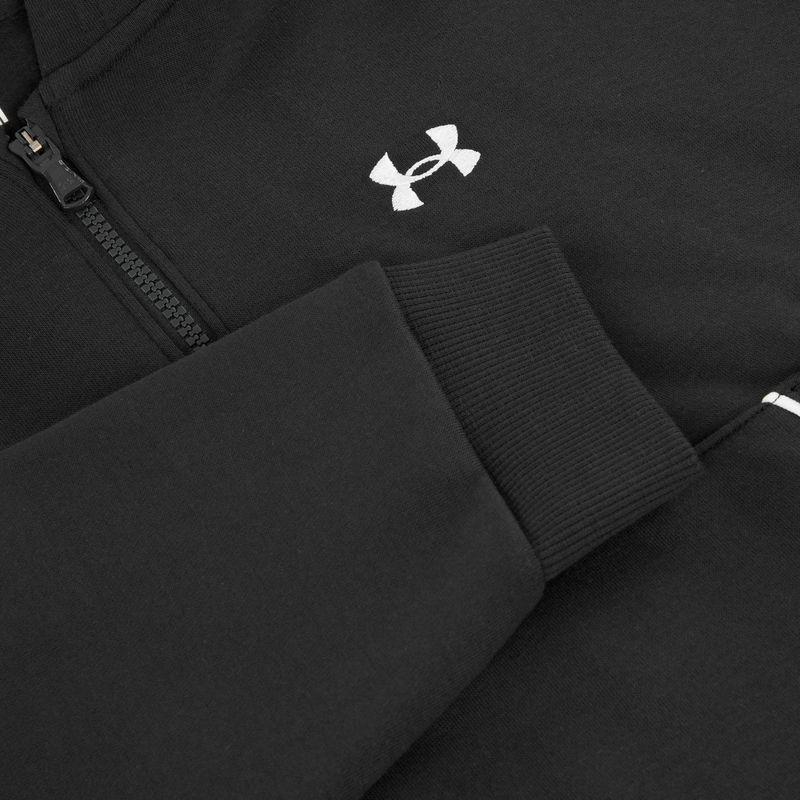 Дамски суитшърт Under Armour Rival Fleece Piped HZ Hoodie black/white 5