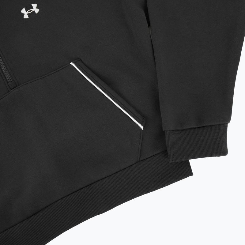 Дамски суитшърт Under Armour Rival Fleece Piped HZ Hoodie black/white 6
