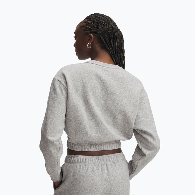 Дамски суитшърт Under Armour Rival Fleece Piped Crew mod grey light heather/white 2