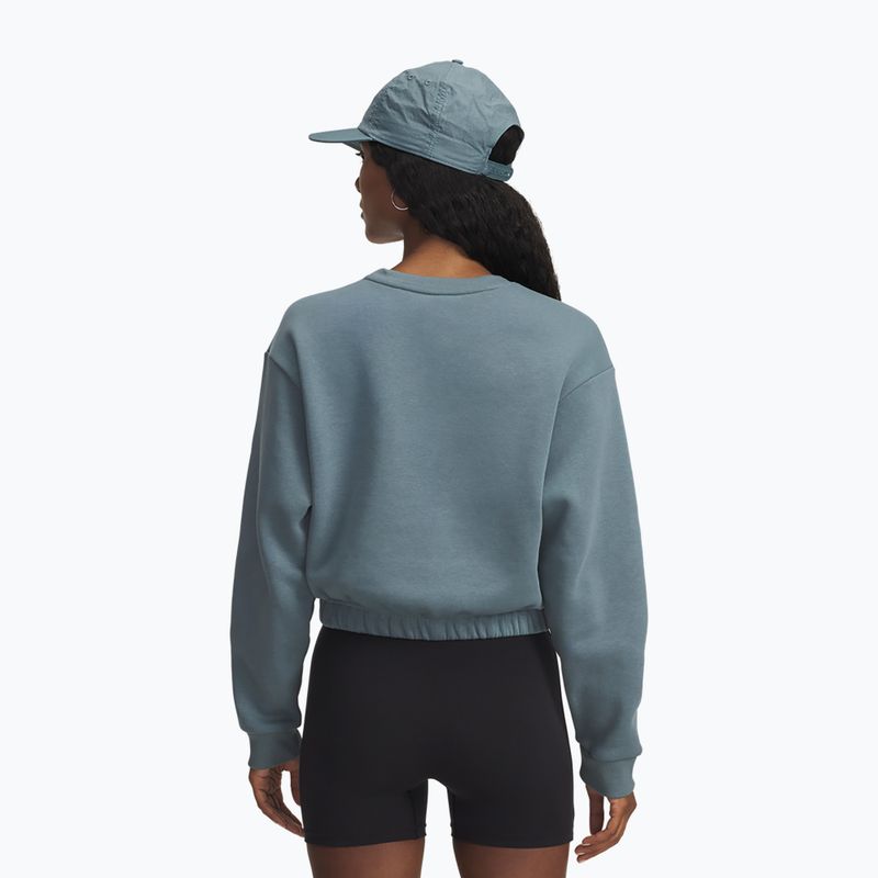 Дамски суитшърт Under Armour Rival Fleece Piped Crew jasper blue/white 2