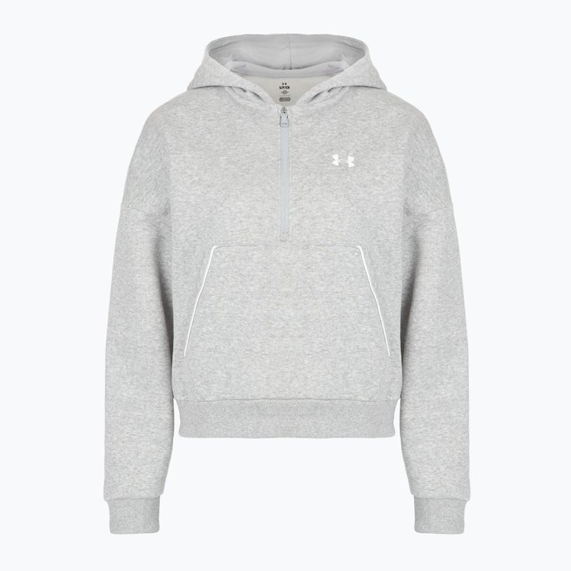 Дамски суитшърт Under Armour Rival Fleece Piped HZ Hoodie mod grey light heather/white 3