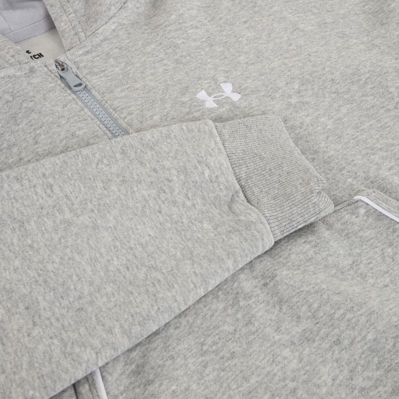 Дамски суитшърт Under Armour Rival Fleece Piped HZ Hoodie mod grey light heather/white 6