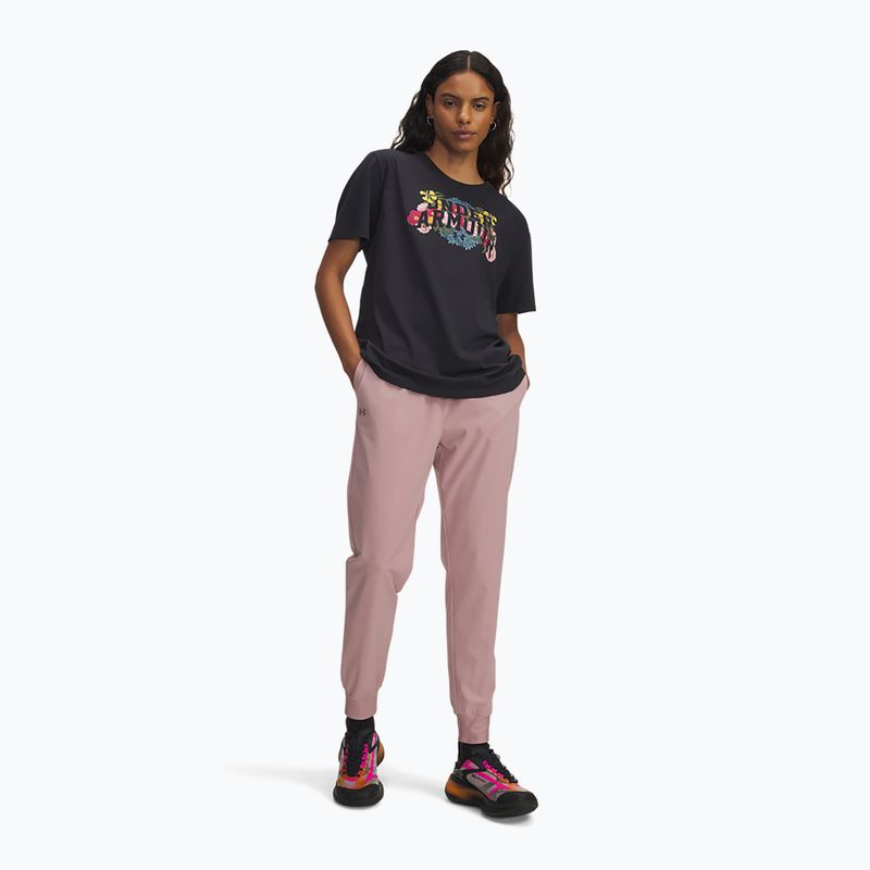 Дамски тренировъчни панталони Under Armour Sport High Rise Woven tourmaline pink/maroon mist 2