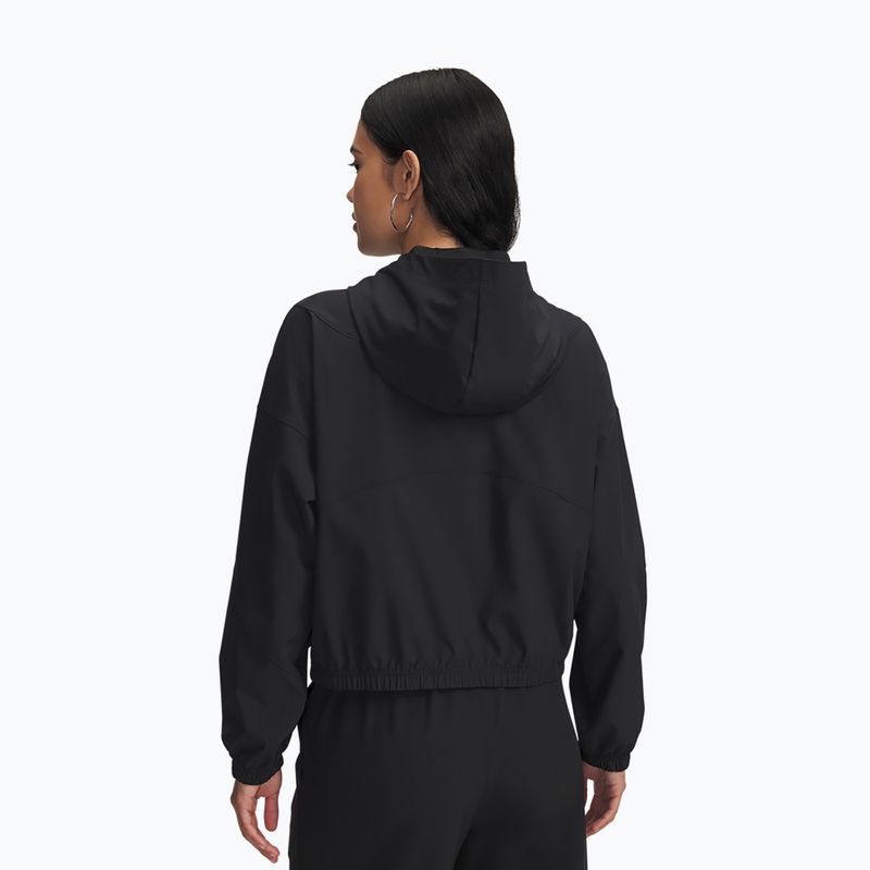 Дамско яке Under Armour Rival Woven Hoody black/black/white 2