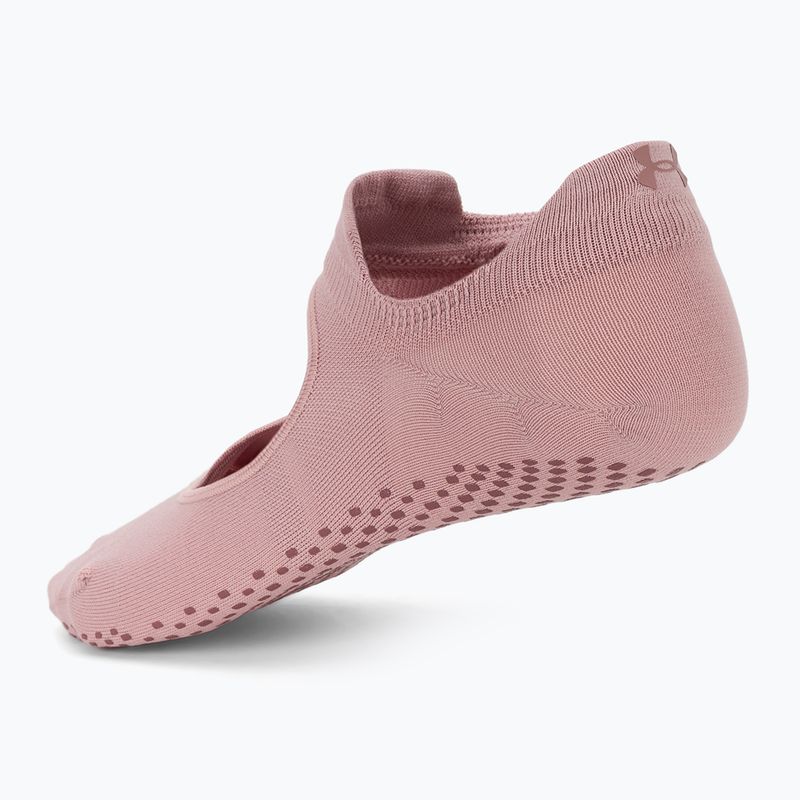Дамски чорапи Under Armour Breathe Balance 2 чифта turmaline pink/maroon mist/halo grey 2