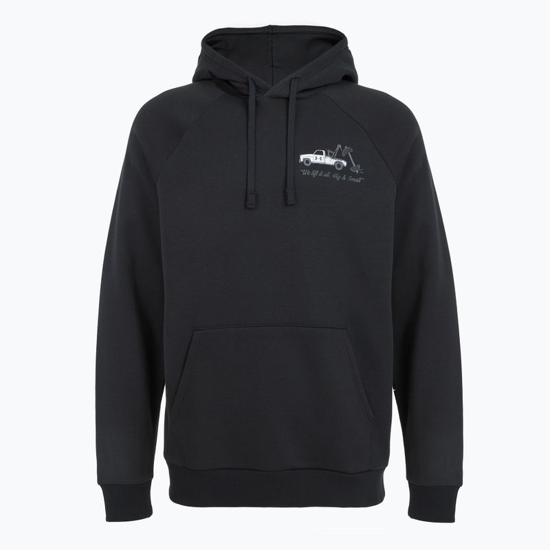 Мъжки суитшърт Under Armour Rival Fleece HBR Logo Hoodie black/white 4