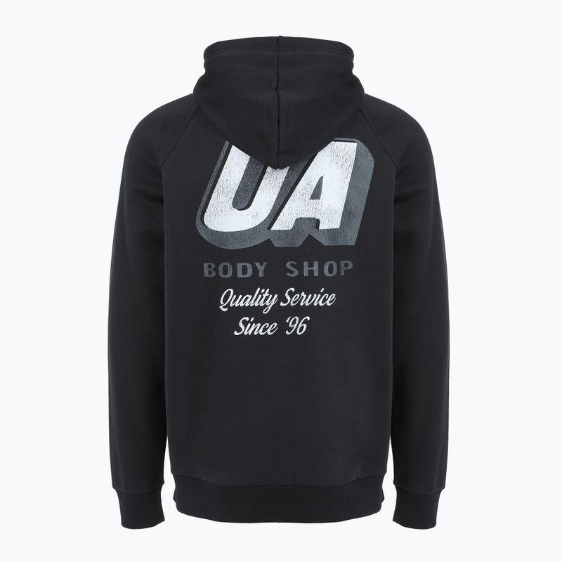 Мъжки суитшърт Under Armour Rival Fleece HBR Logo Hoodie black/white 5