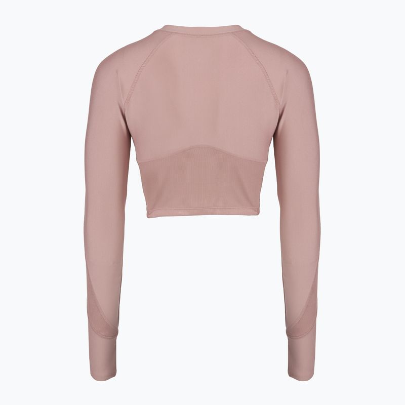 Дамска тренировъчна блуза с дълъг ръкав Under Armour HeatGear Rib 1/4 Zip turmaline pink/turmaline pink/white 2