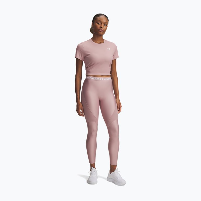 Дамски клин Under Armour HeatGear Rib tourmaline pink/tourmaline pink/white 2