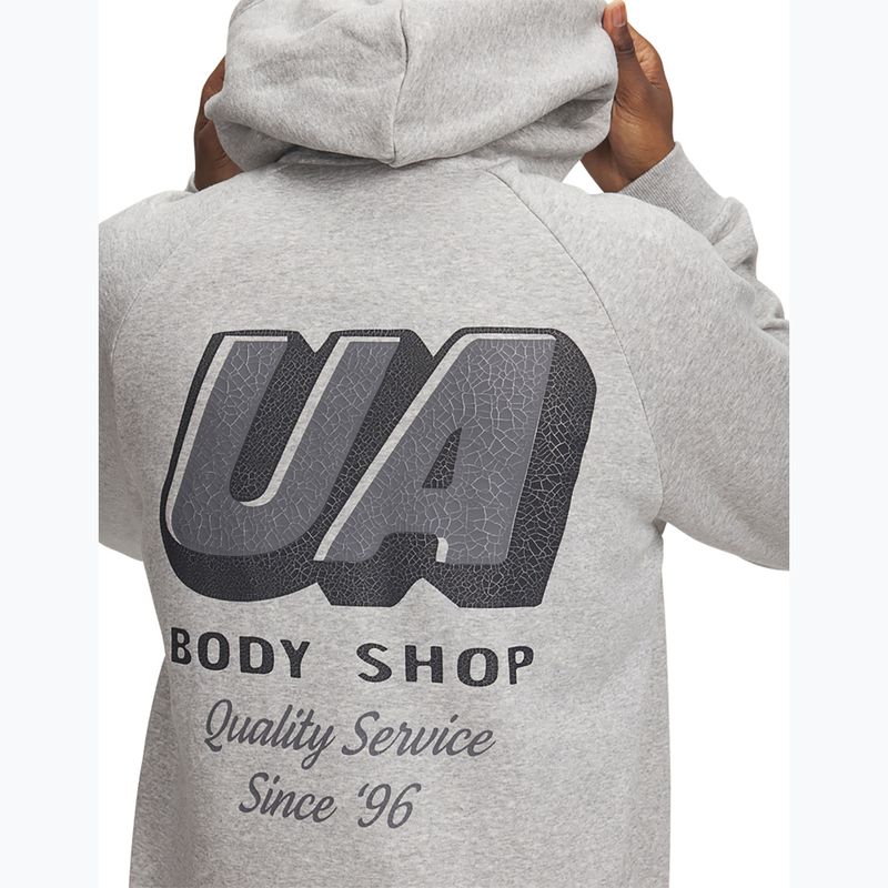 Мъжки суитшърт Under Armour Rival Fleece HBR Logo Hoodie mod grey light heather/castlerock 3