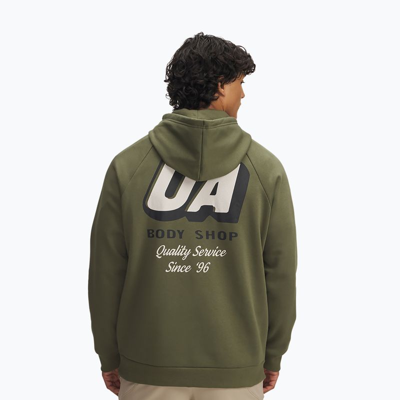 Мъжки суитшърт Under Armour Rival Fleece HBR Logo Hoodie marine od green/stone 2