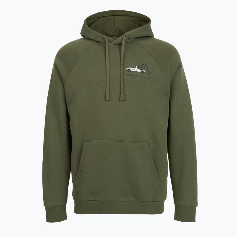 Мъжки суитшърт Under Armour Rival Fleece HBR Logo Hoodie marine od green/stone 4