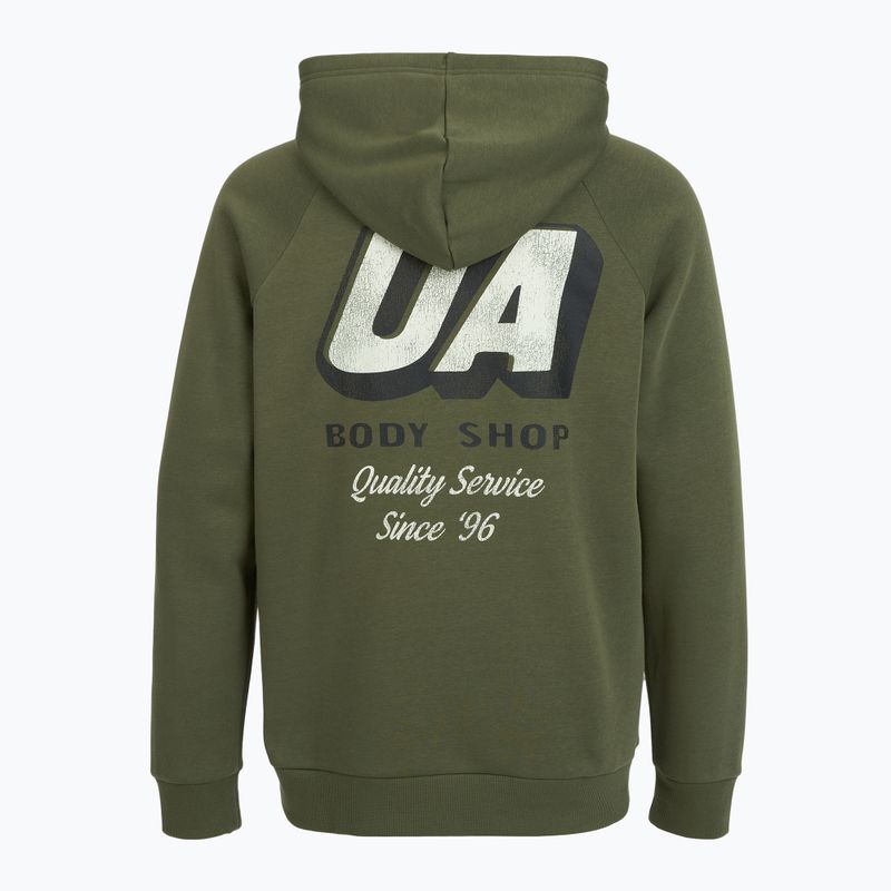 Мъжки суитшърт Under Armour Rival Fleece HBR Logo Hoodie marine od green/stone 5