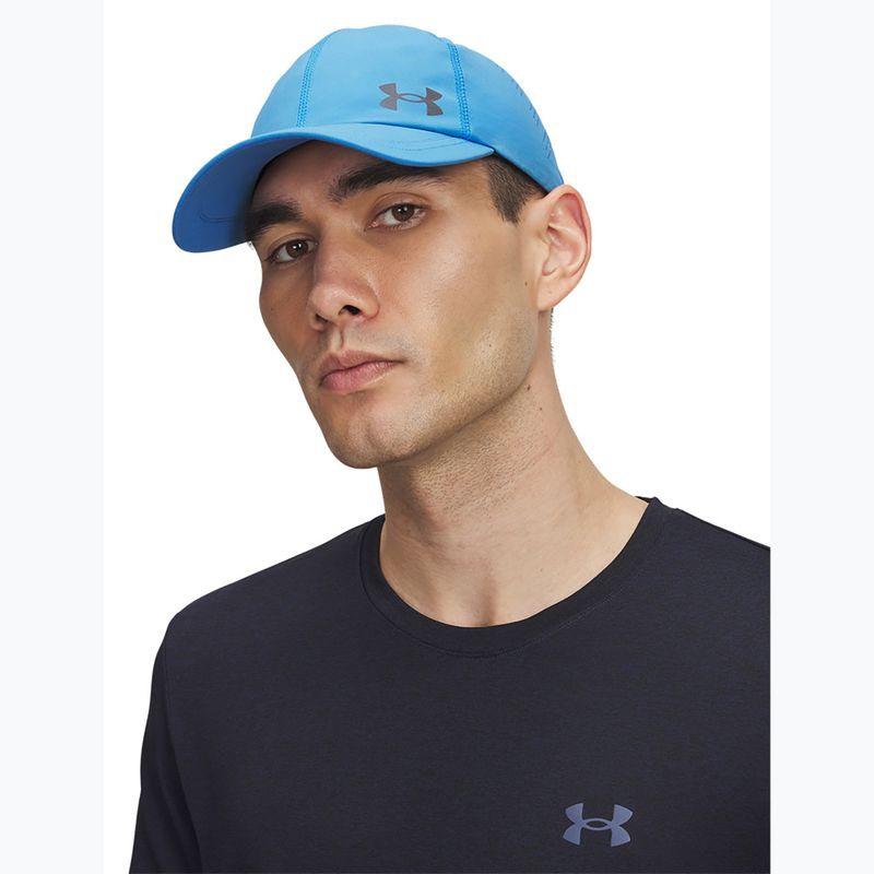 Мъжка шапка с козирка Under Armour Launch blue/atlantis/blue atlantis/reflective