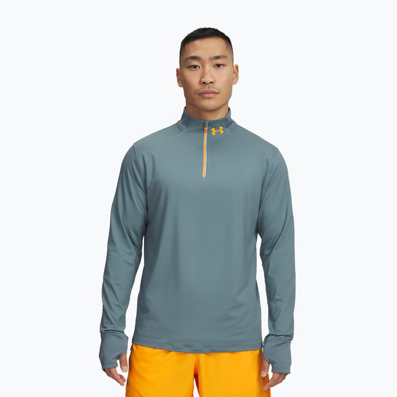 Мъжки лонгслив за бягане Under Armour Launch Pro 1/4 Zip jasper blue/reflective
