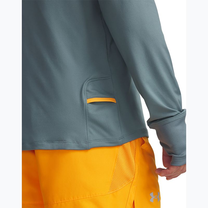 Мъжки лонгслив за бягане Under Armour Launch Pro 1/4 Zip jasper blue/reflective 3