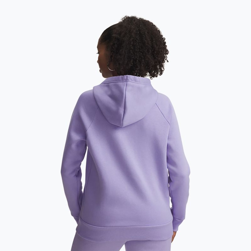 Дамски суитшърт Under Armour Rival Fleece Hoodie transparent/white 2
