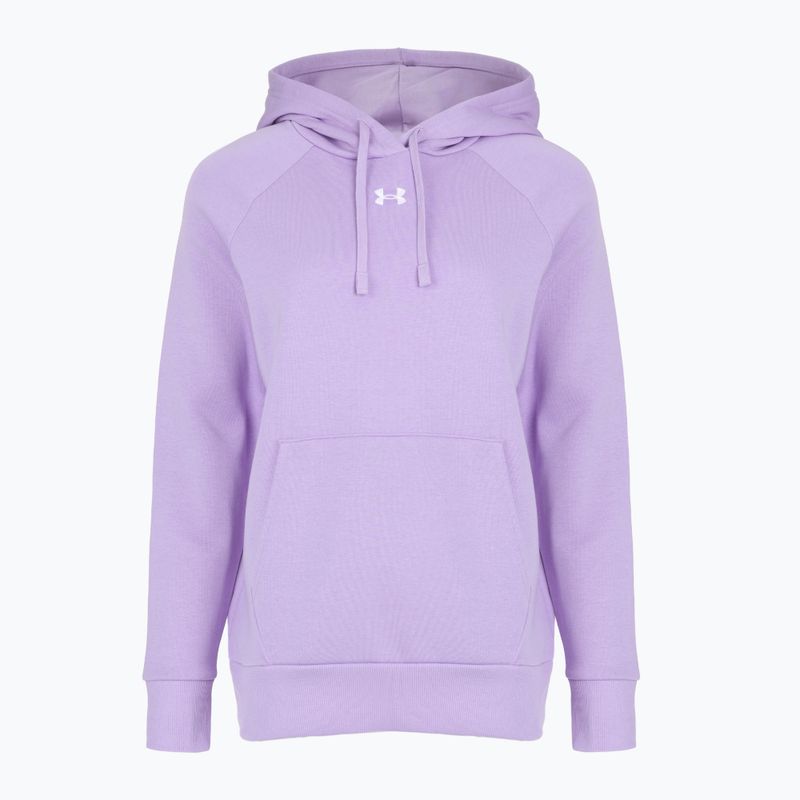 Дамски суитшърт Under Armour Rival Fleece Hoodie transparent/white 4